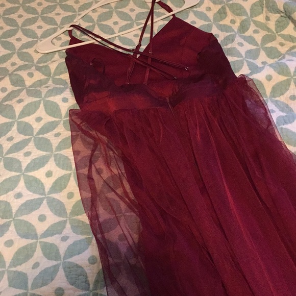 S Formal burgundy dress.Great for wedding guest! - Picture 3 of 3